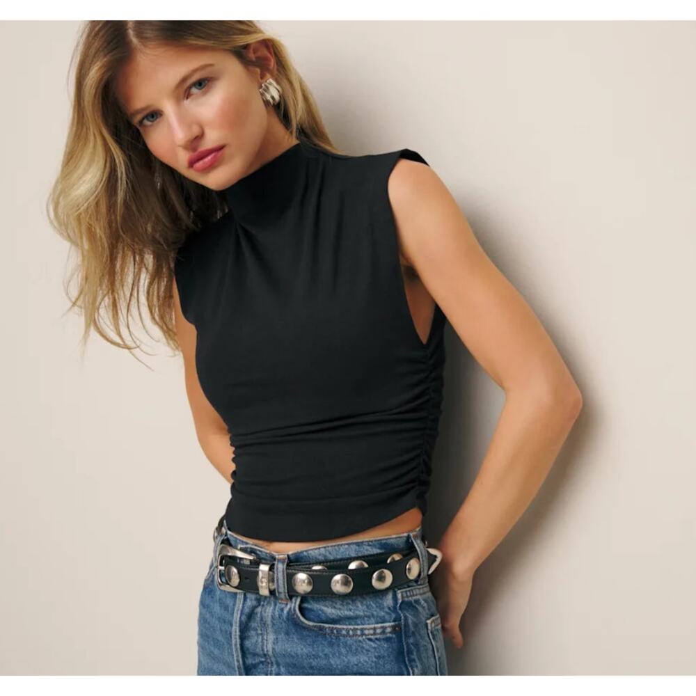 Reformation Black Crop Top